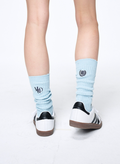 韓國 Mardi Mercredi LONG SOCKS MRD LOGO