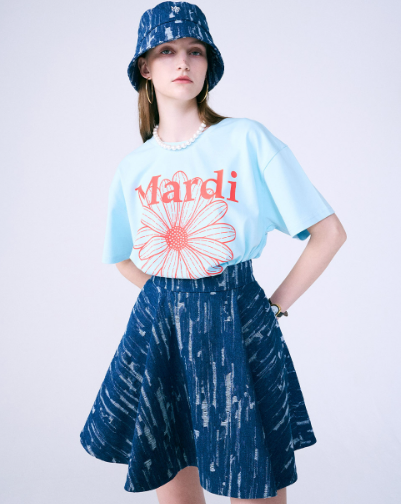 韓國 Mardi Mercredi TSHIRT FLOWERMARDI