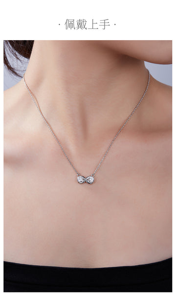 莫桑石 雙環無限的愛吊墜K024A【SM1119】