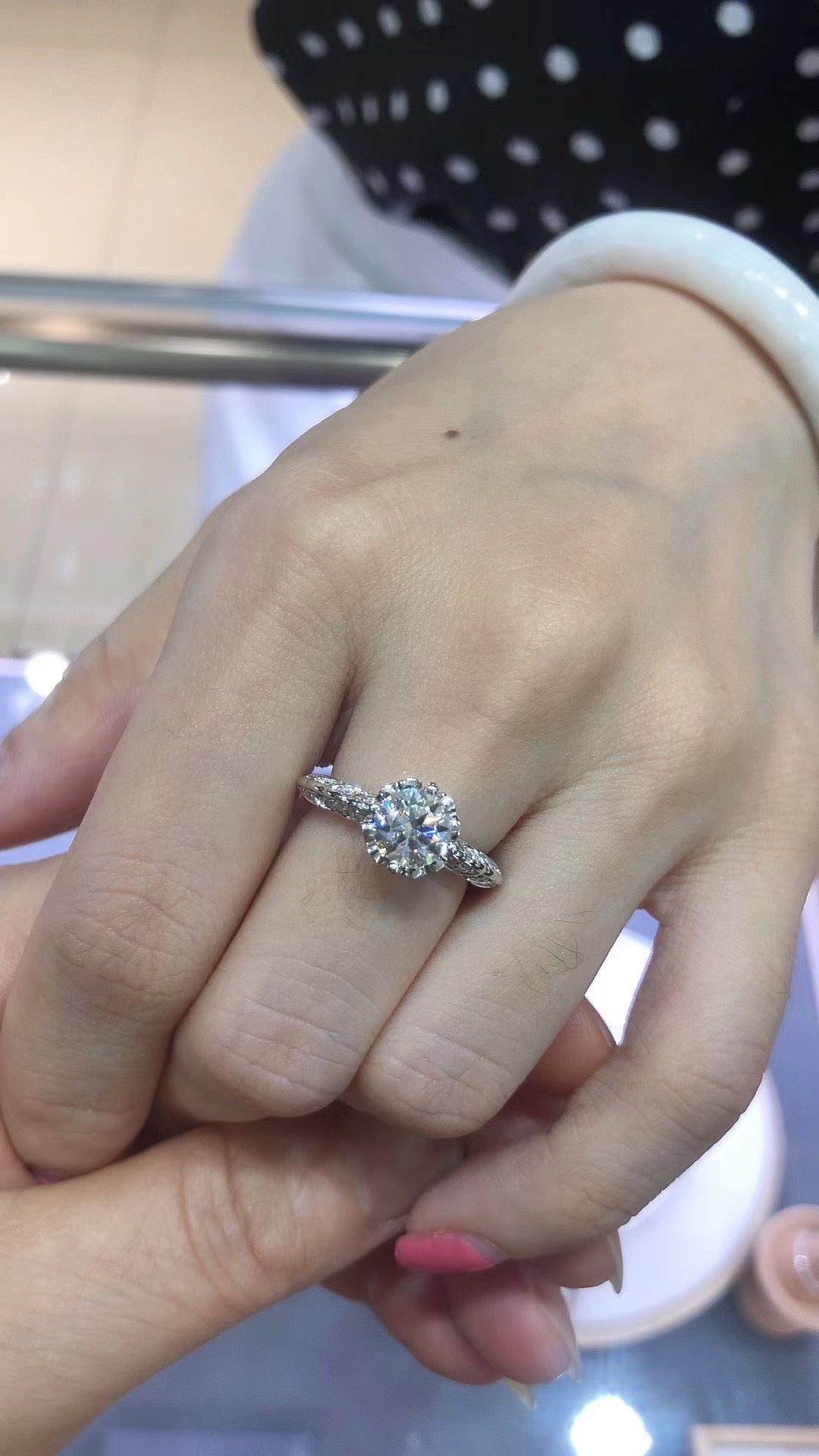 莫桑石 婚語戒指【SM1120】