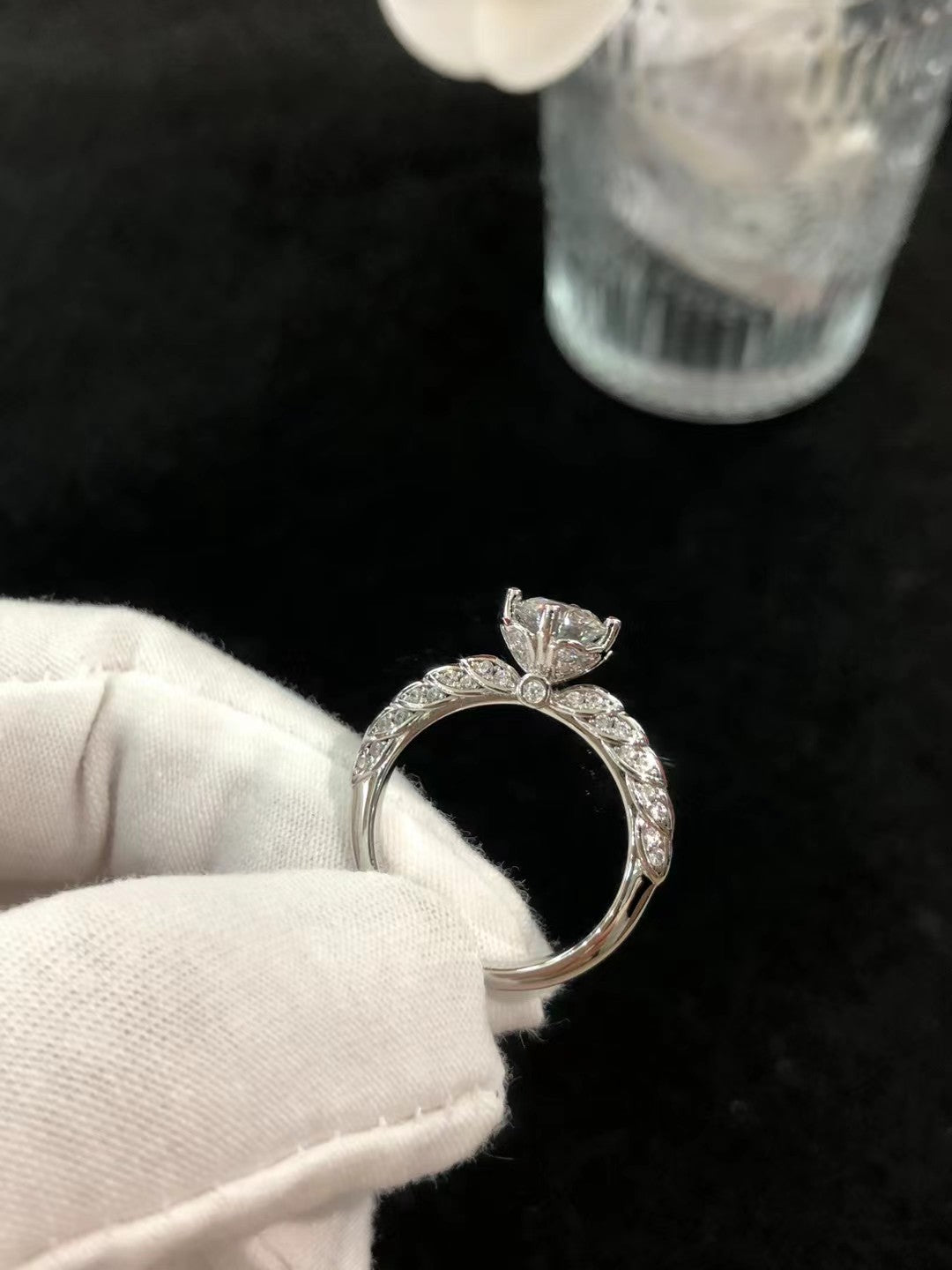 莫桑石 婚語戒指【SM1120】