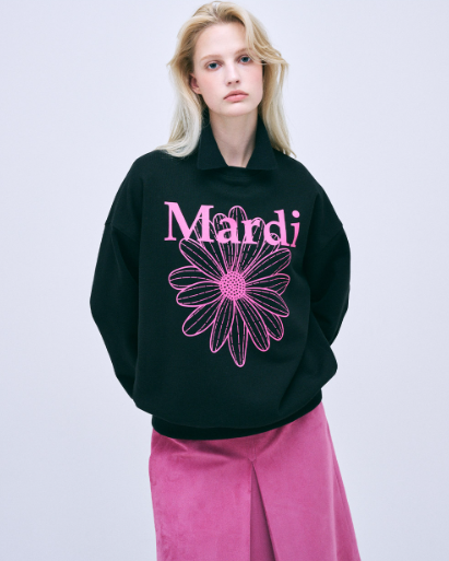 韓國 Mardi Mercredi SWEATSHIRT FLOWERMARDI