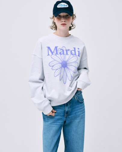 韓國 Mardi Mercredi SWEATSHIRT FLOWERMARDI