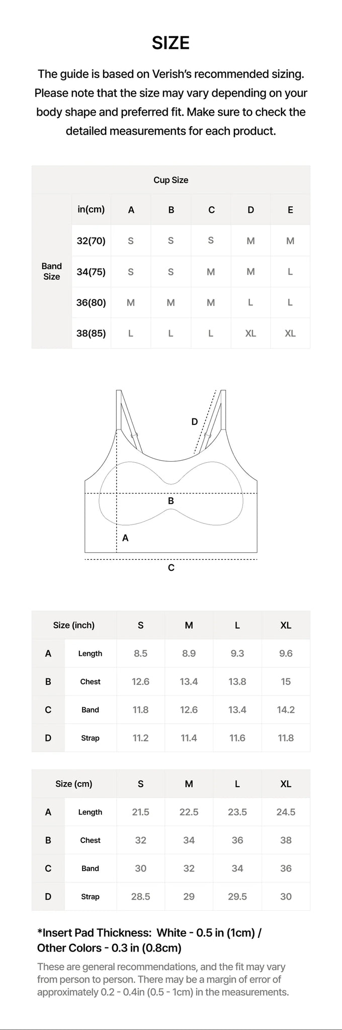 韓國 Verish Light Fit Sports Bra Round Neck【SE344】