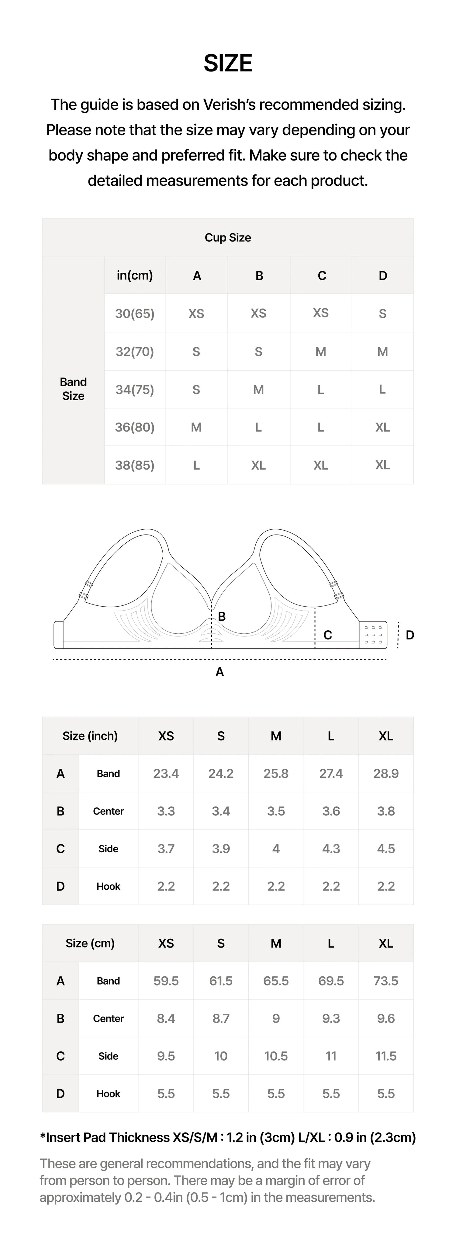 韓國 Verish Cool Fit bra Volume Fit Plus【SE328】