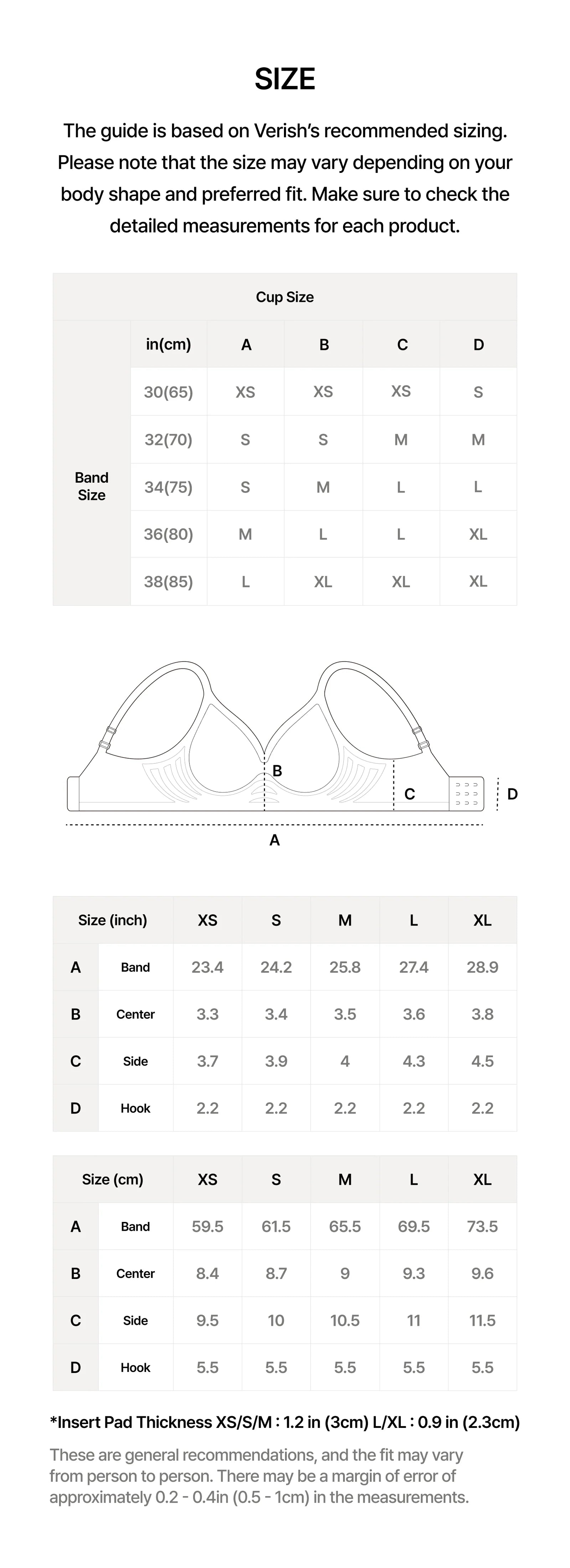 韓國 Verish Cool Fit bra Volume Fit Plus【SE328】