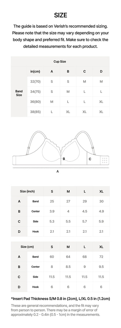 韓國 Verish Lacett Bra Volume Fit【SE341】