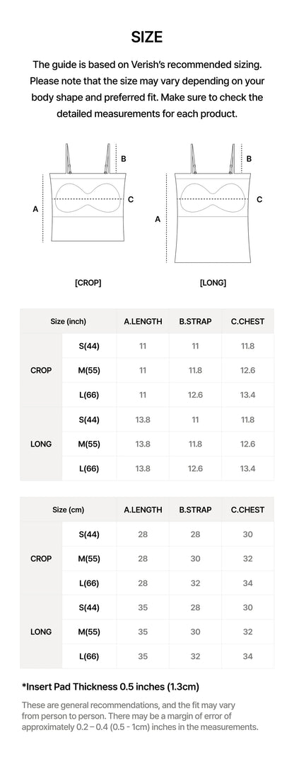 韓國 Verish Modal Bra Top Long【SE334】