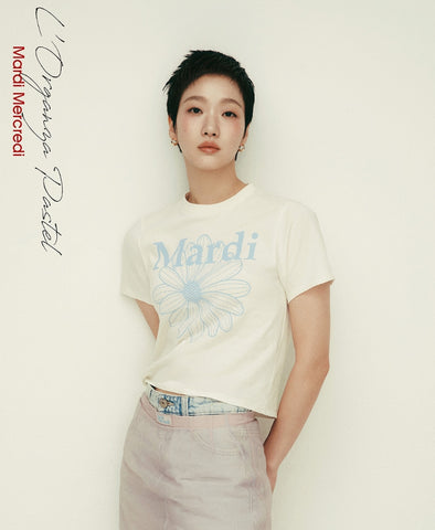 韓國 Mardi Mercredi SLIM TSHIRT FLOWERMARDI【MM040】