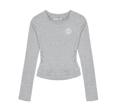 韓國 Nick Nicole MINIMAL SHIRRING DOUBLE LAYERED TOP【NN129】
