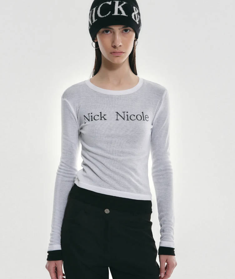 韓國 Nick Nicole DOUBLE LAYERED LONG SLEEVE TOP【NN128】