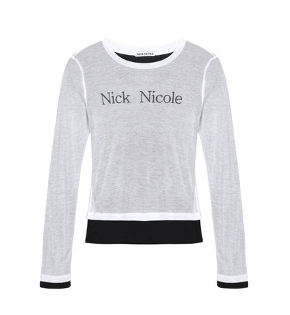 韓國 Nick Nicole DOUBLE LAYERED LONG SLEEVE TOP【NN128】