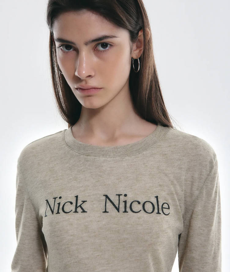 韓國 Nick Nicole DOUBLE LAYERED LONG SLEEVE TOP【NN128】