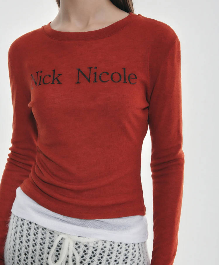 韓國 Nick Nicole DOUBLE LAYERED LONG SLEEVE TOP【NN128】