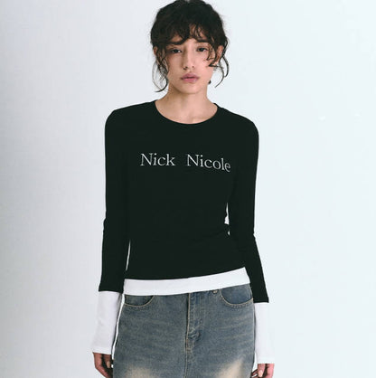 韓國 Nick Nicole LAYERED PINTUCK LONG SLEEVE TOP【NN126】