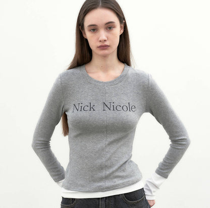 韓國 Nick Nicole LAYERED PINTUCK LONG SLEEVE TOP【NN126】