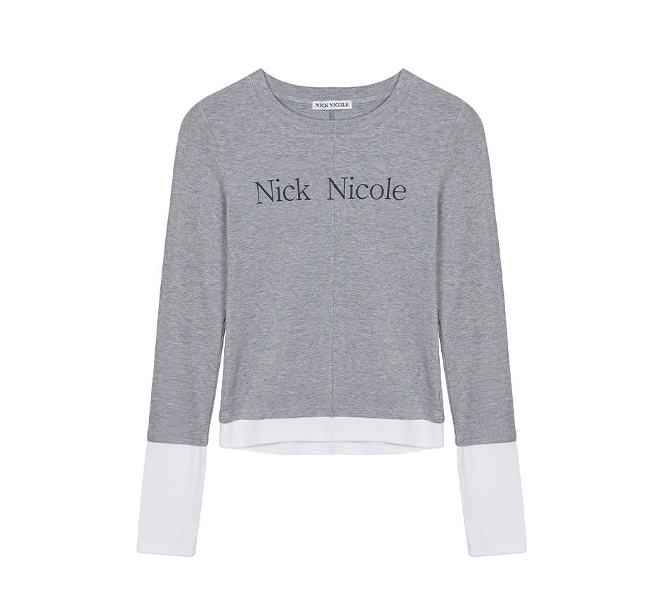 韓國 Nick Nicole LAYERED PINTUCK LONG SLEEVE TOP【NN126】