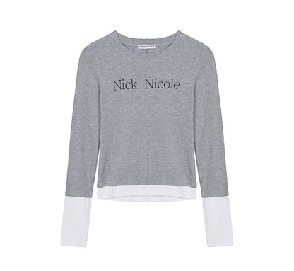 韓國 Nick Nicole LAYERED PINTUCK LONG SLEEVE TOP【NN126】