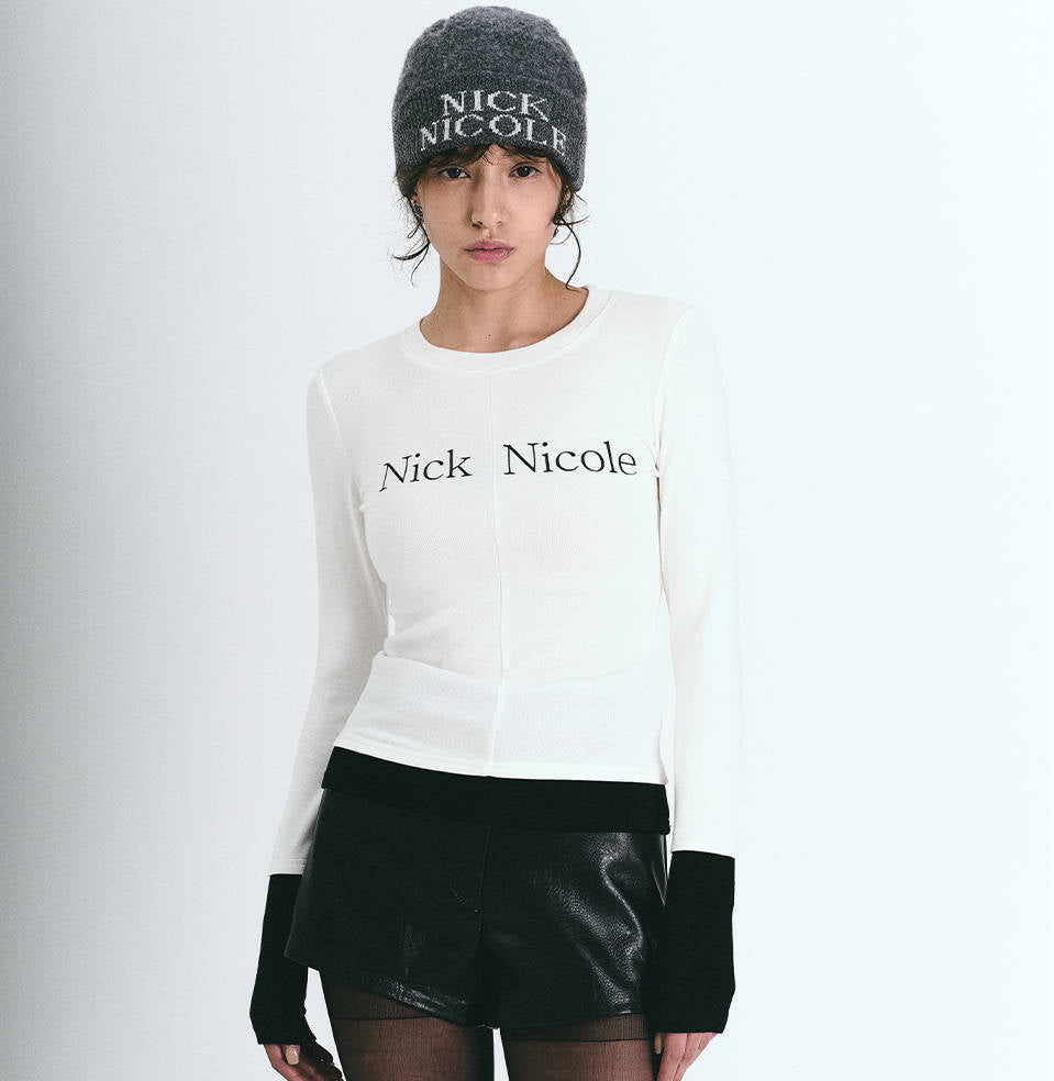 韓國 Nick Nicole LAYERED PINTUCK LONG SLEEVE TOP【NN126】