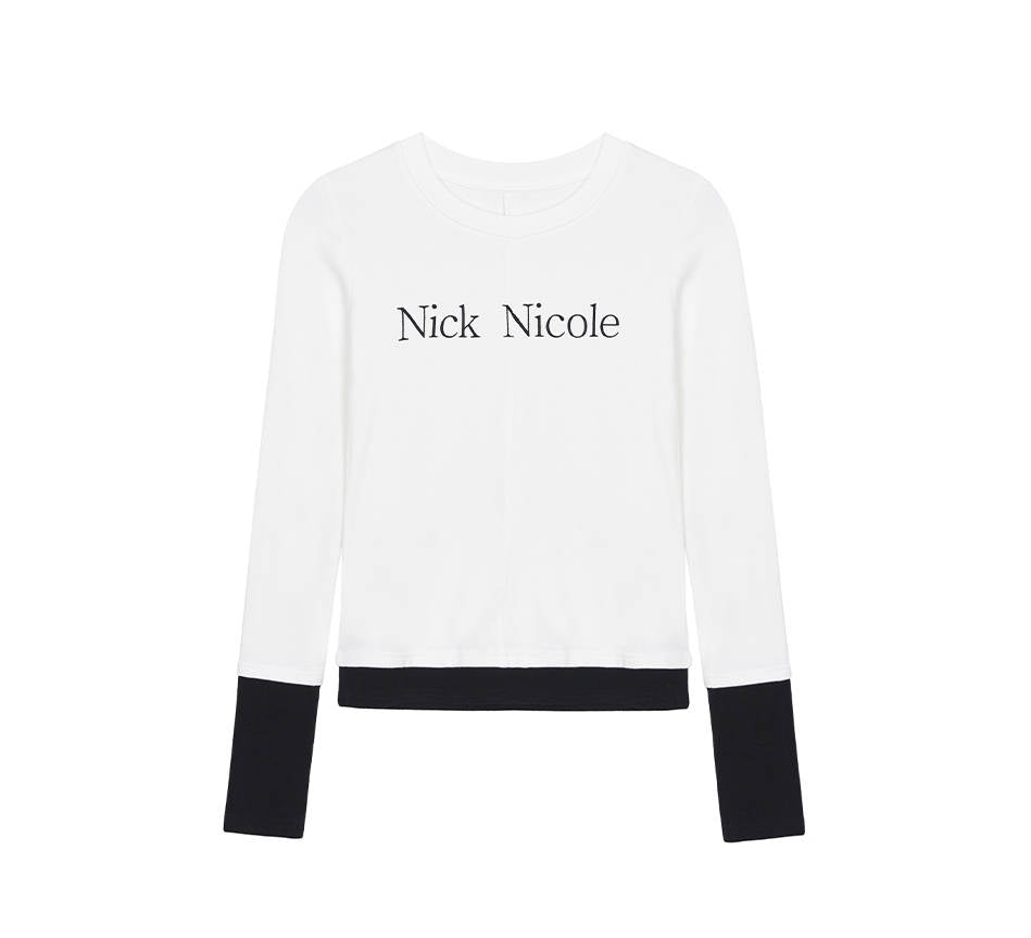 韓國 Nick Nicole LAYERED PINTUCK LONG SLEEVE TOP【NN126】