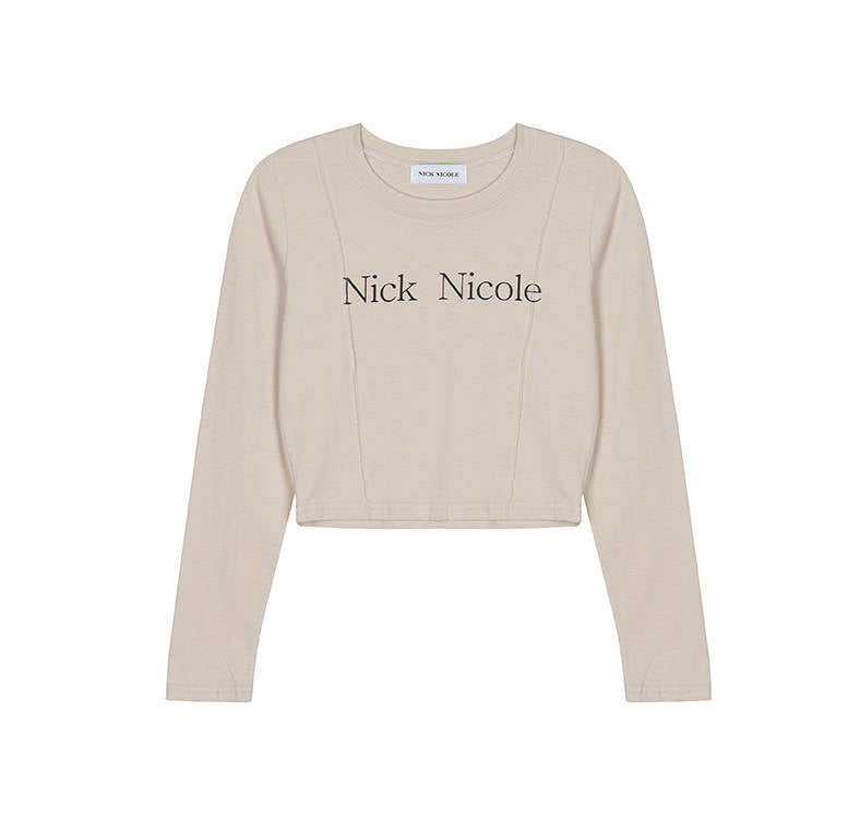 韓國 Nick Nicole PINTUCK LS CROP TOP【NN121】