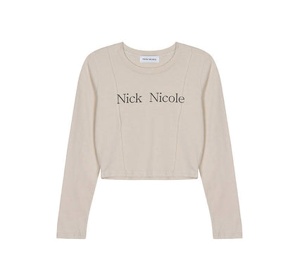 韓國 Nick Nicole PINTUCK LS CROP TOP【NN121】