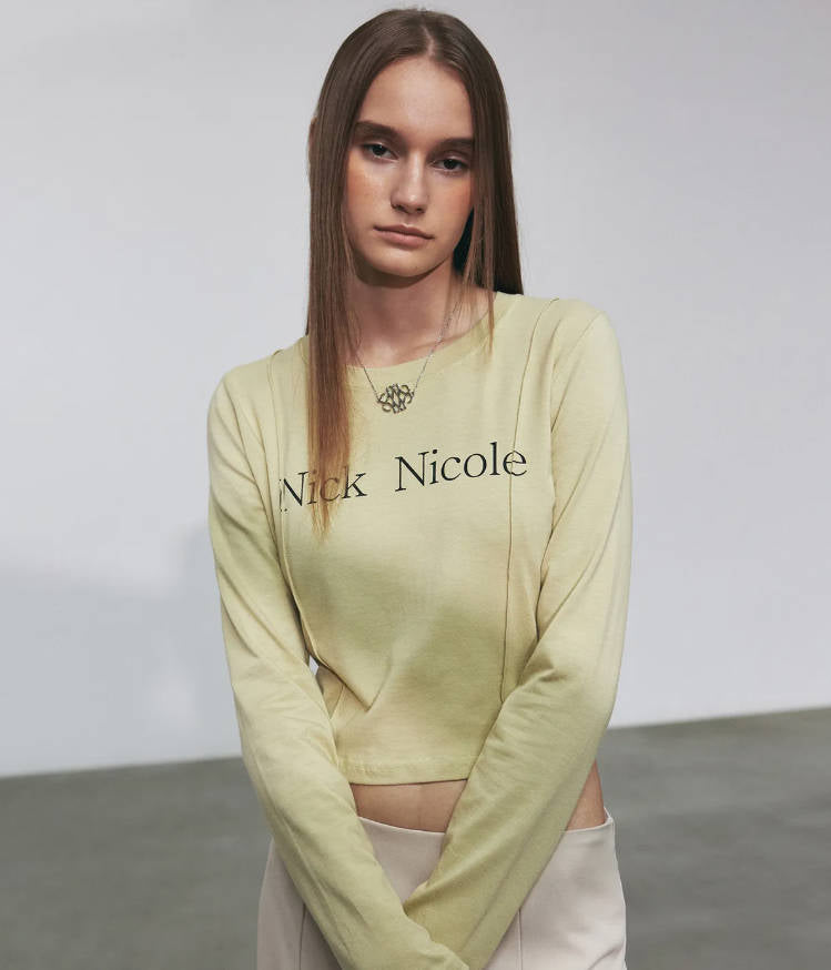 韓國 Nick Nicole PINTUCK LS CROP TOP【NN121】