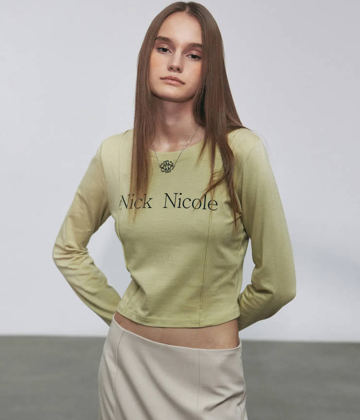 韓國 Nick Nicole PINTUCK LS CROP TOP【NN121】