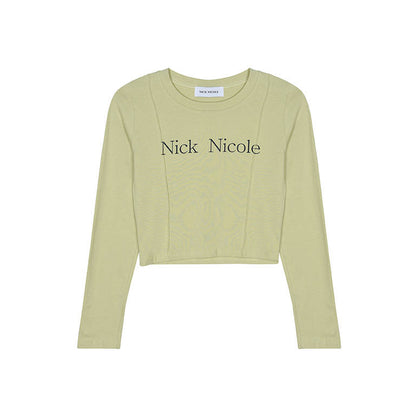 韓國 Nick Nicole PINTUCK LS CROP TOP【NN121】