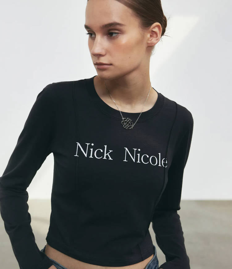 韓國 Nick Nicole PINTUCK LS CROP TOP【NN121】