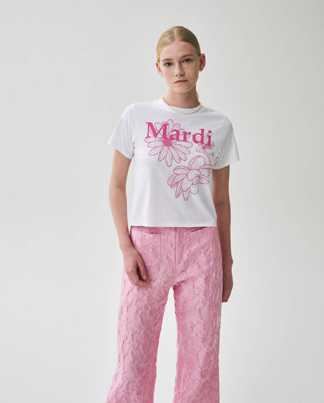 韓國 Mardi Mercredi SLIM TSHIRT TRIPLE FLOWER【MM008】 - STT Mall HK 靚太網購