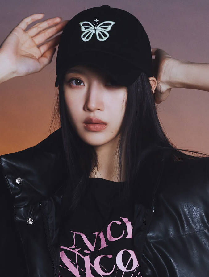 韓國 Nick Nicole VINTAGE BUTTERFLY BLINK BALL CAP【NN007】