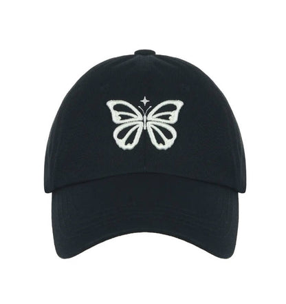 韓國 Nick Nicole VINTAGE BUTTERFLY BLINK BALL CAP【NN007】