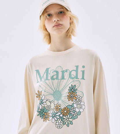 韓國 Mardi Mercredi TSHIRT LONG SLEEVE FLOWERMARDI JARDIN【MM146】