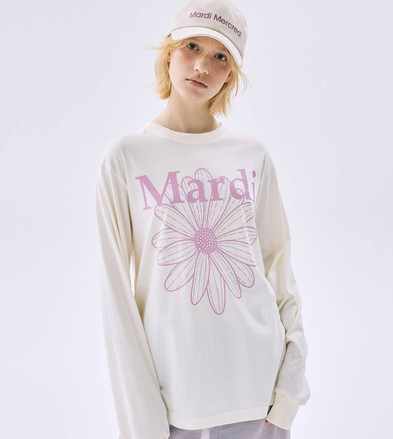 韓國 Mardi Mercredi Tshirt Long Sleeve Flowermardi【MM155】