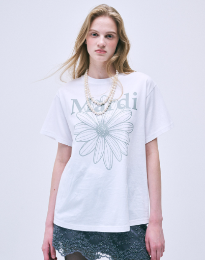 韓國 Mardi Mercredi TSHIRT FLOWERMARDI