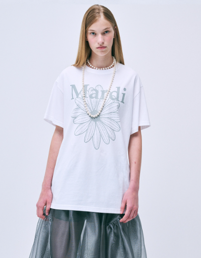 韓國 Mardi Mercredi UNISEX TSHIRT FLOWERMARDI