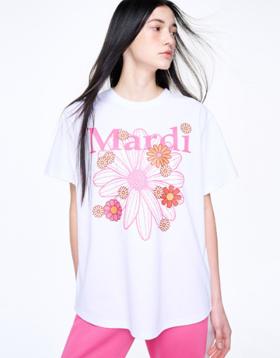 韓國 Mardi Mercredi TSHIRT FLOWERMARDI BLOSSOM