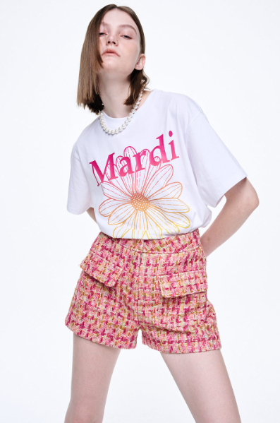 韓國 Mardi Mercredi TSHIRT FLOWERMARDI GRADATION