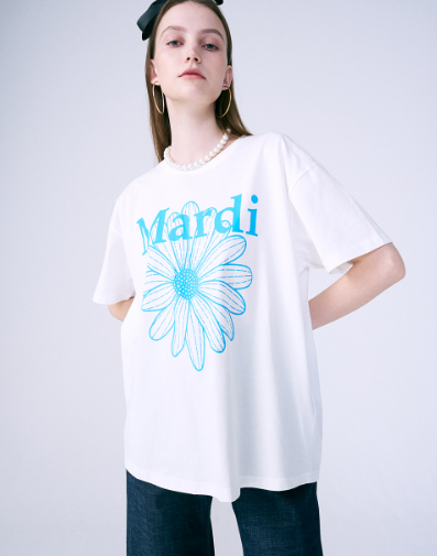 韓國 Mardi Mercredi TSHIRT FLOWERMARDI