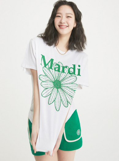 韓國 Mardi Mercredi TSHIRT FLOWERMARDI