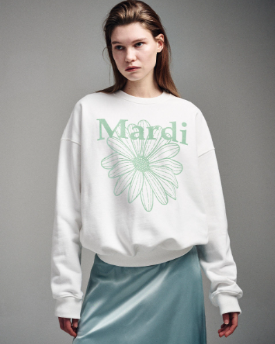 韓國 Mardi Mercredi SWEATSHIRT FLOWERMARDI