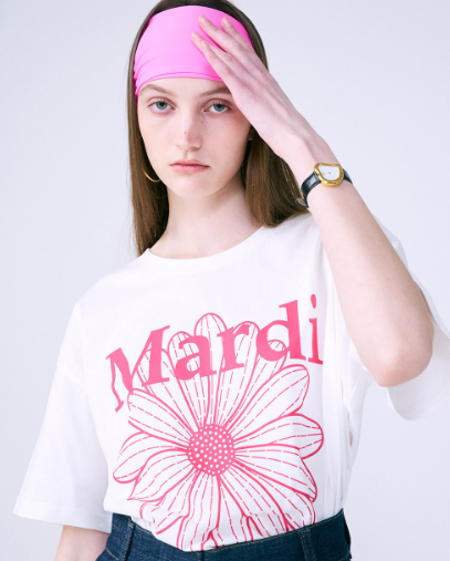 韓國 Mardi Mercredi TSHIRT FLOWERMARDI