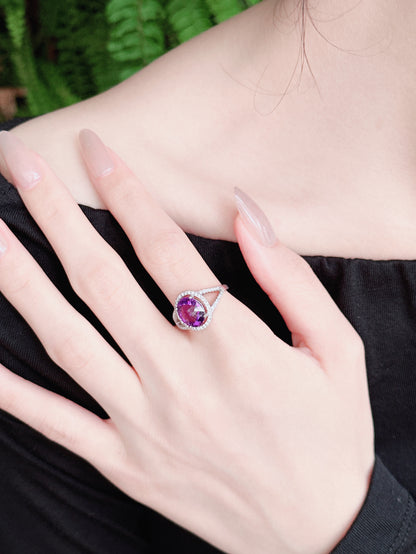 【現貨】橢圓形紫水晶戒指【ST331】