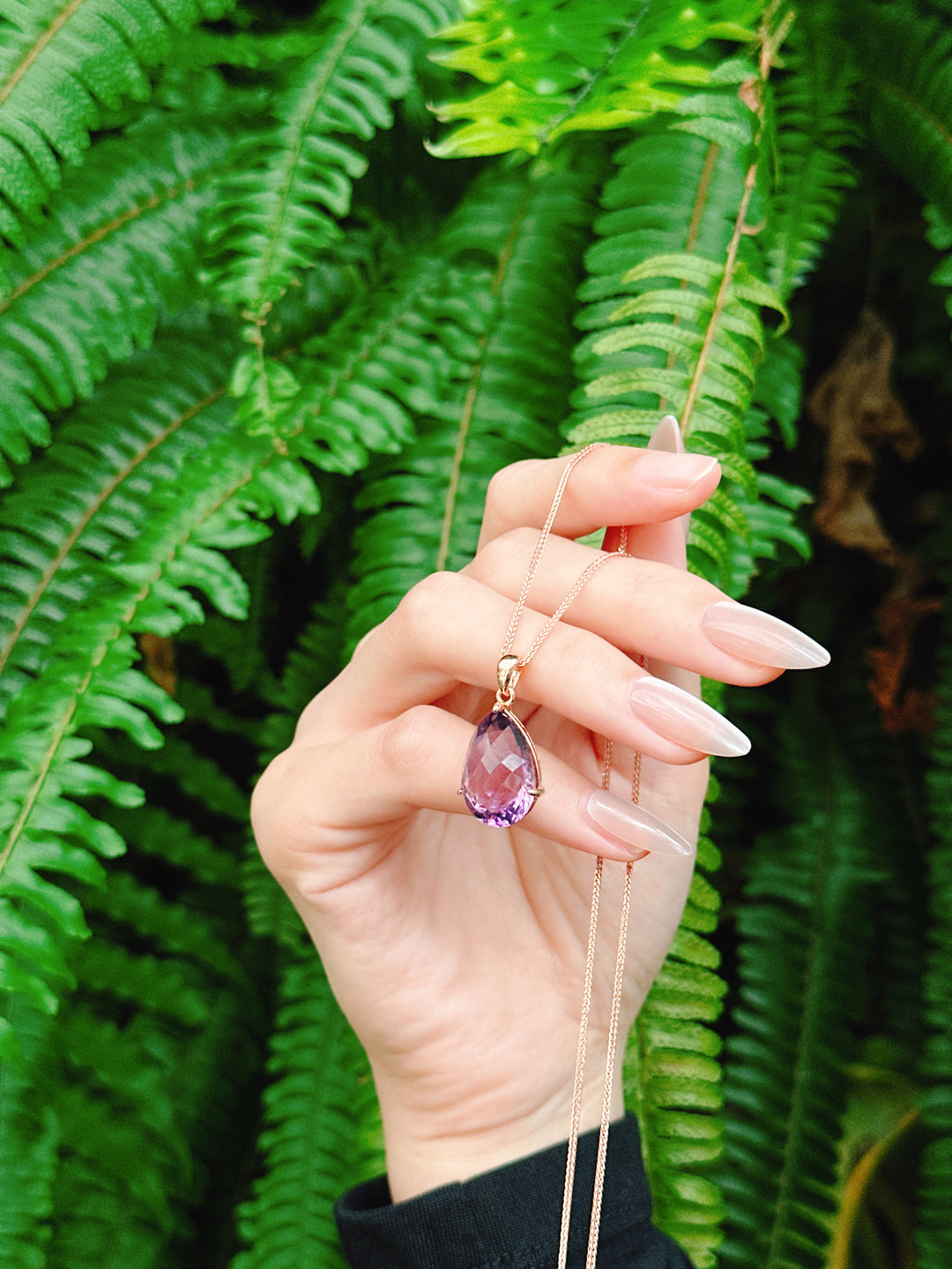 【現貨】水滴型紫水晶吊墜【ST333】