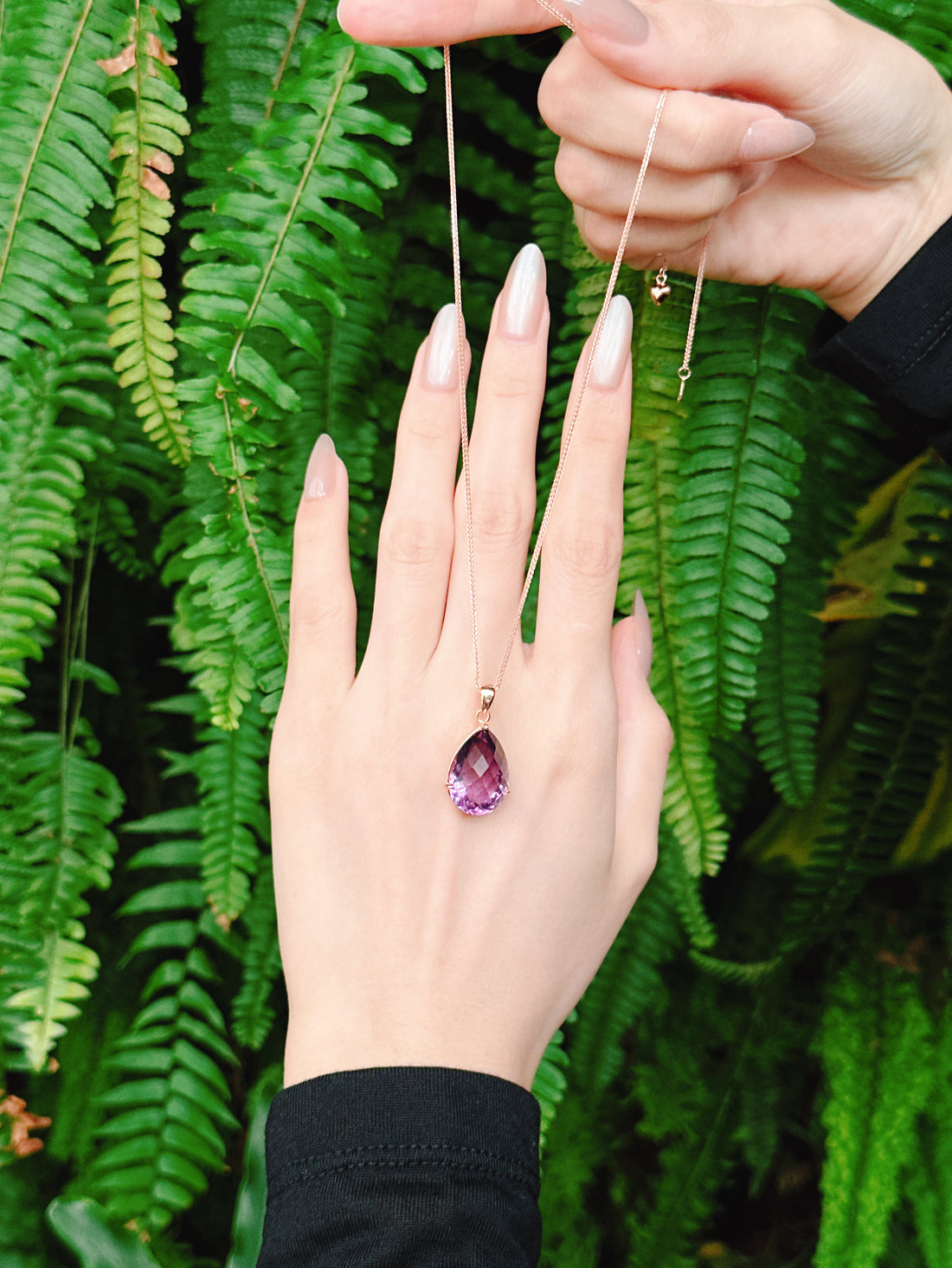 【現貨】水滴型紫水晶吊墜【ST333】