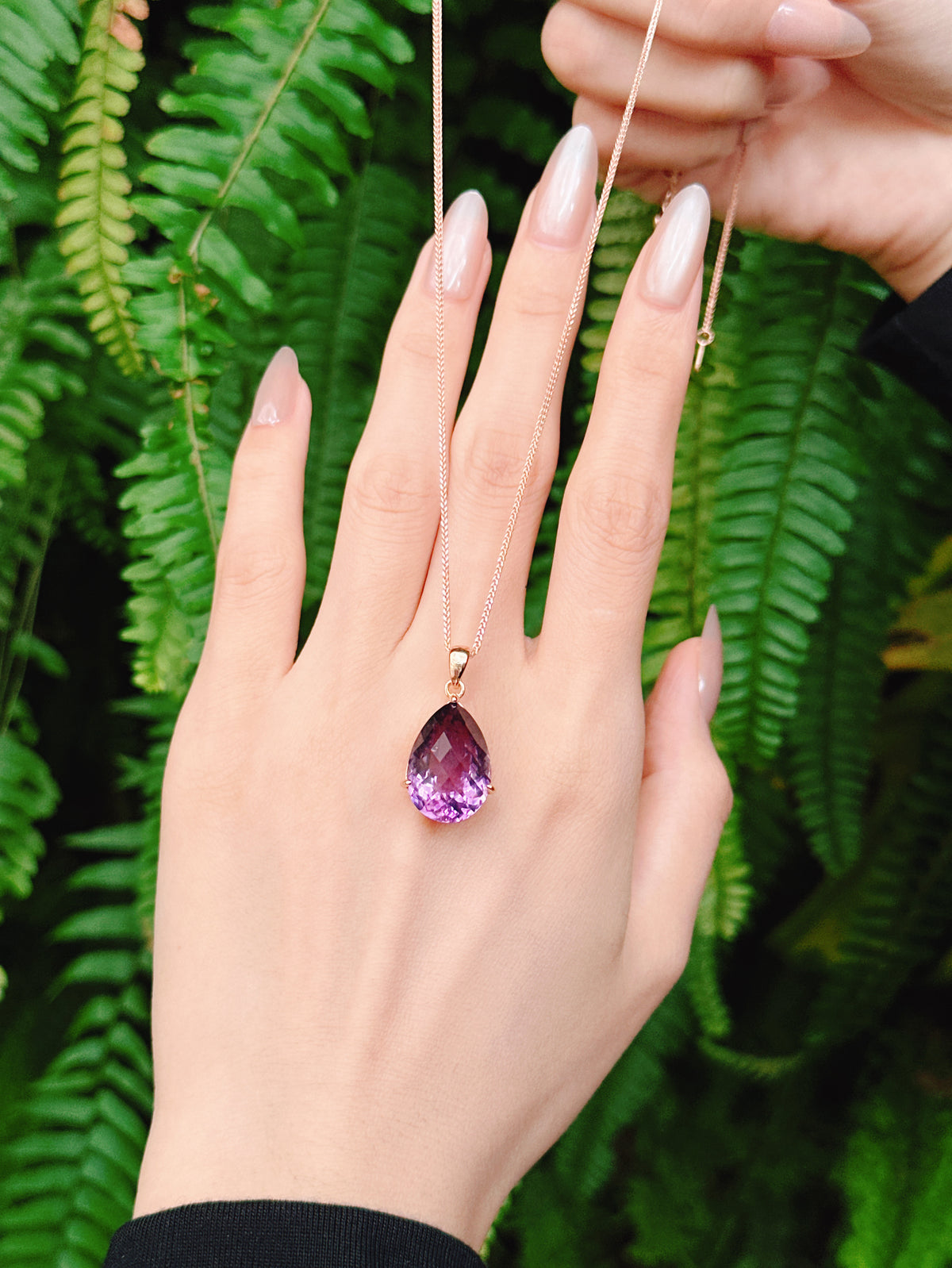 【現貨】水滴型紫水晶吊墜【ST333】