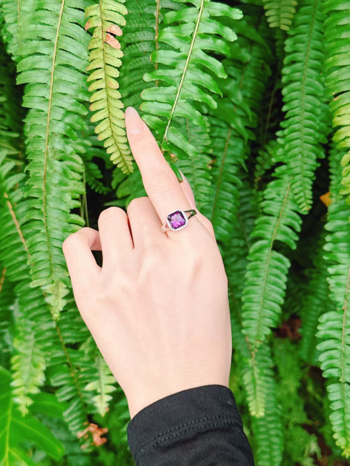 【現貨】方形紫水晶戒指【ST334】