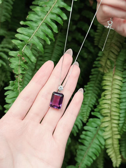 【現貨】長方形紫水晶吊墜【ST337】