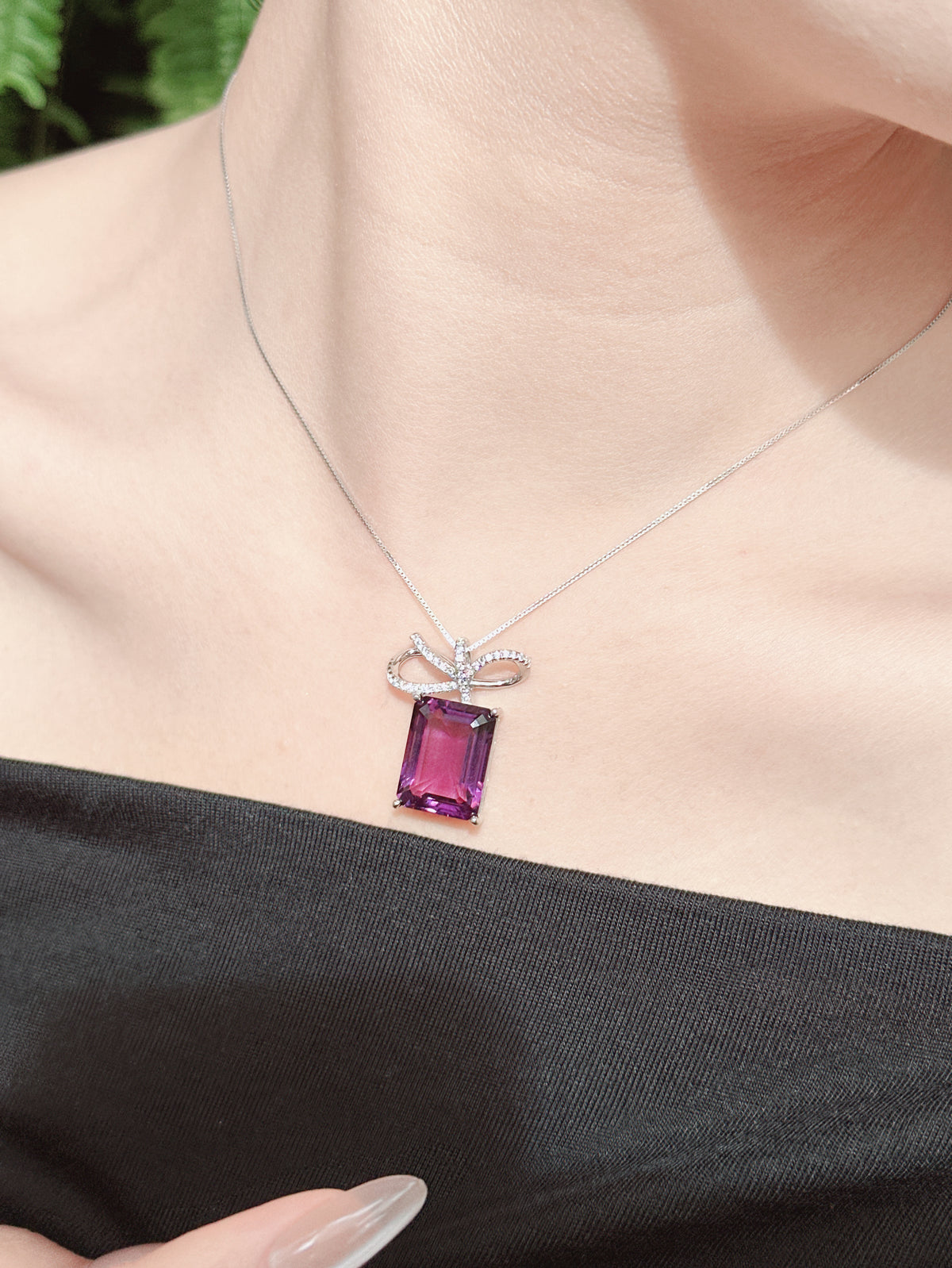 【現貨】長方形紫水晶吊墜【ST338】